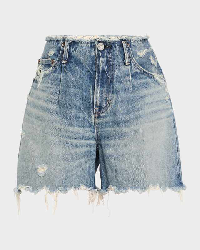 Ludlow Distressed Denim Shorts